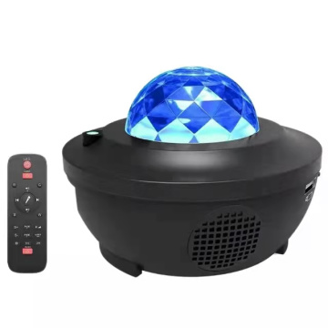 USB LED Sound Activated Night Light Projector Romantic Star Music Starry Water Wave Projector Light Projector Bedroom